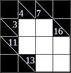 Ein sehr einfaches Beispiel zur Lösung eines Kakuro